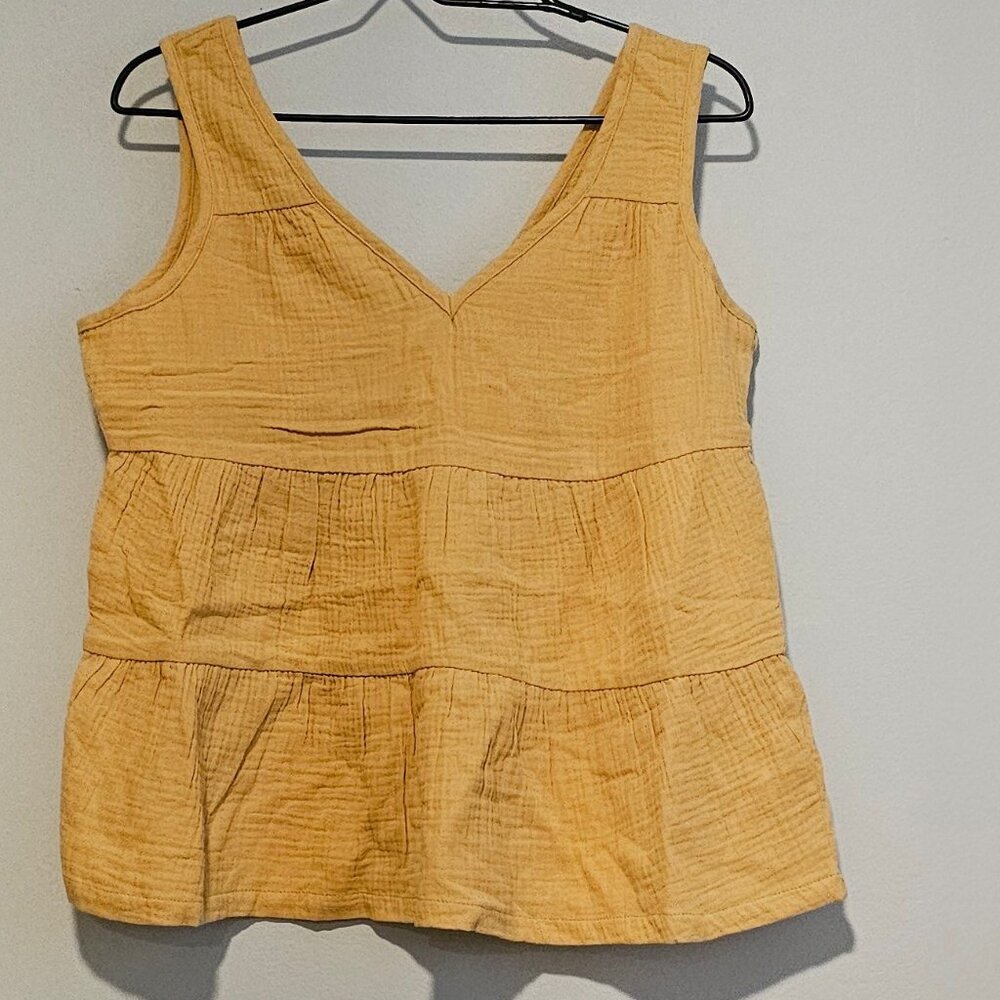 **NWT** Marine Layer Corinne Sunflower Yellow Sleeveless Top, Small